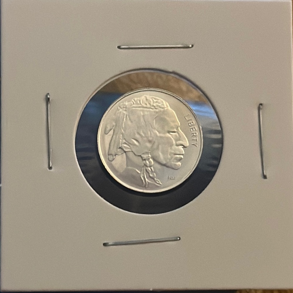 1/10 oz 999 fine silver round Indian head buffalo